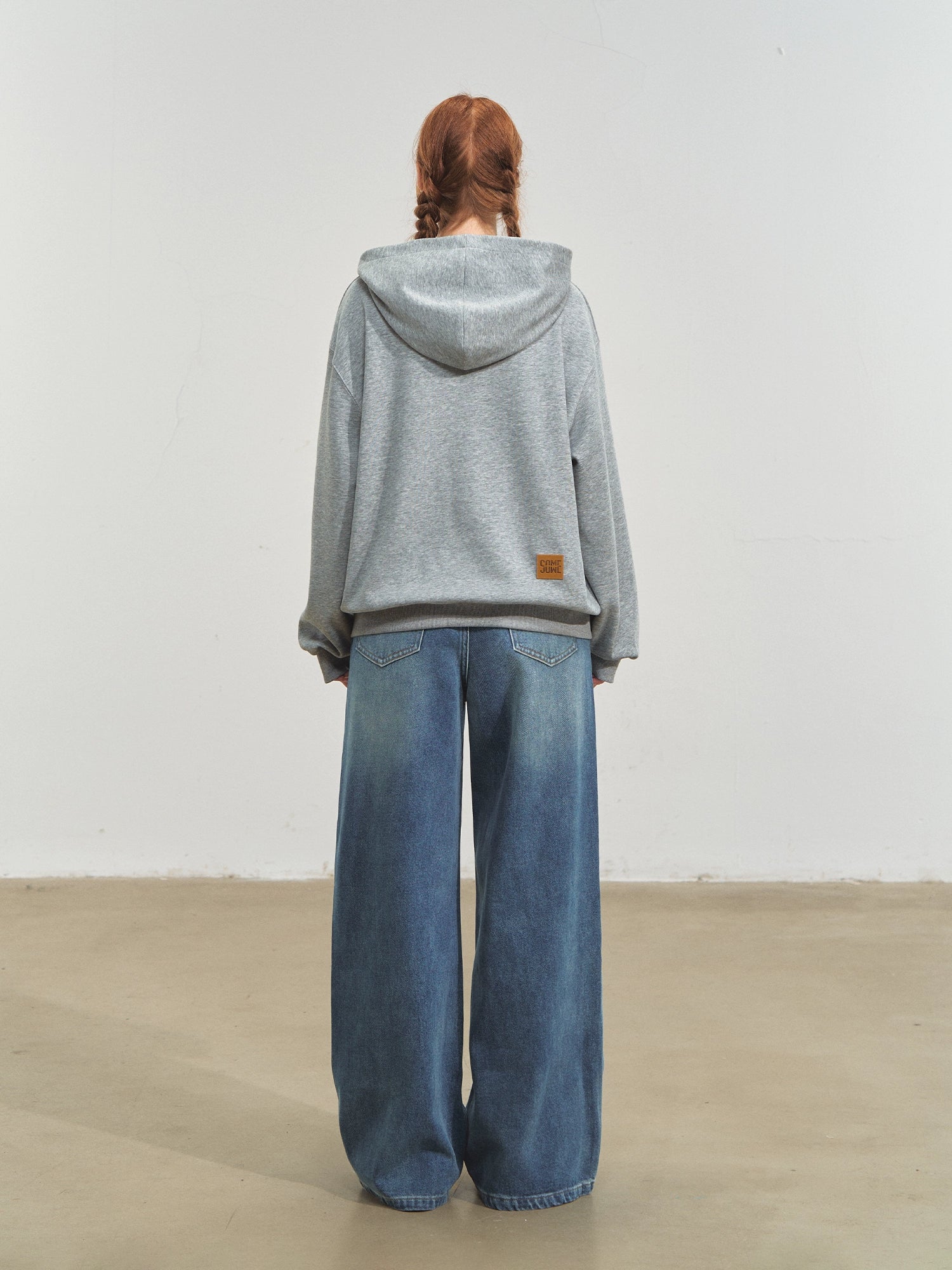 Blue Pet-Inspired Wide-Leg Jeans