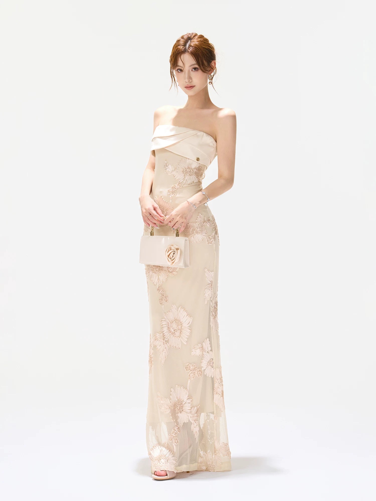 Embroidered Mermaid Maxi Dress