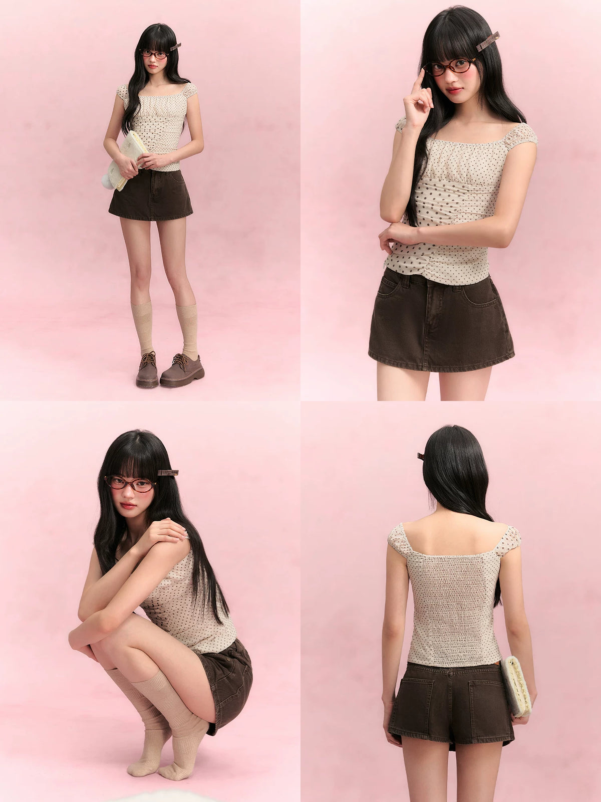 Polka Dot Square Top