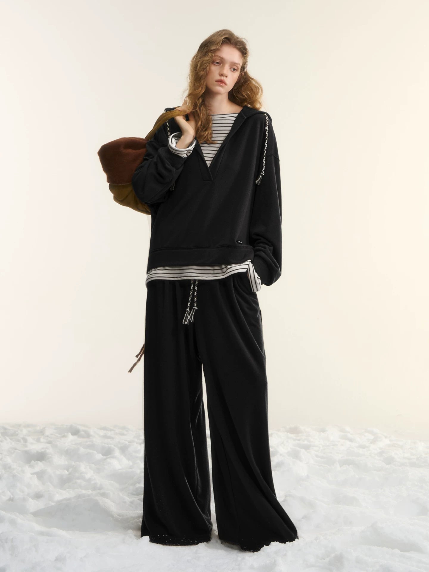 Vintage Striped Layered Sweatshirt Set