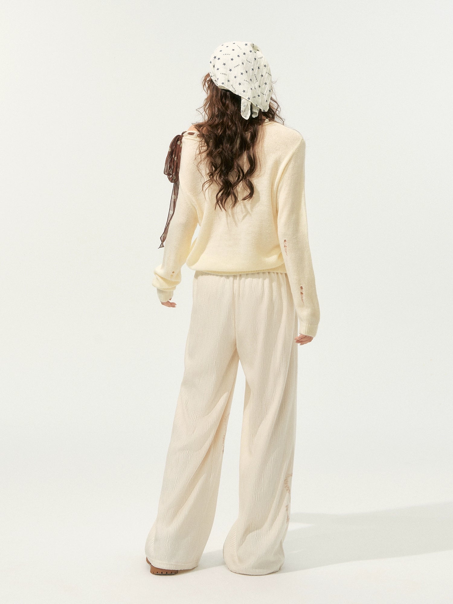 Floral Pleated Drawstring Pants