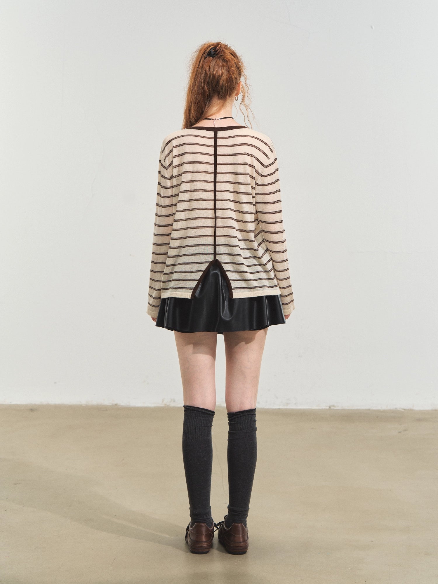 Vintage Striped Knit Blouse
