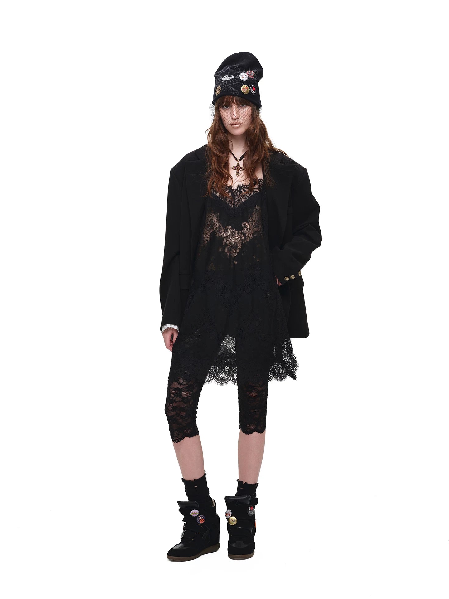 Black Contrast Layered Blazer