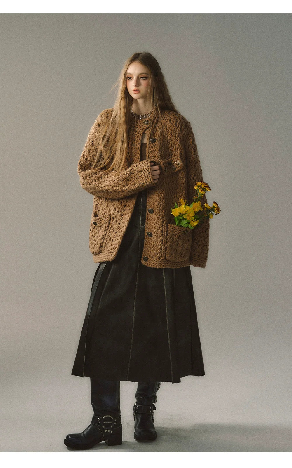 Chunky Yarn Knit Cardigan