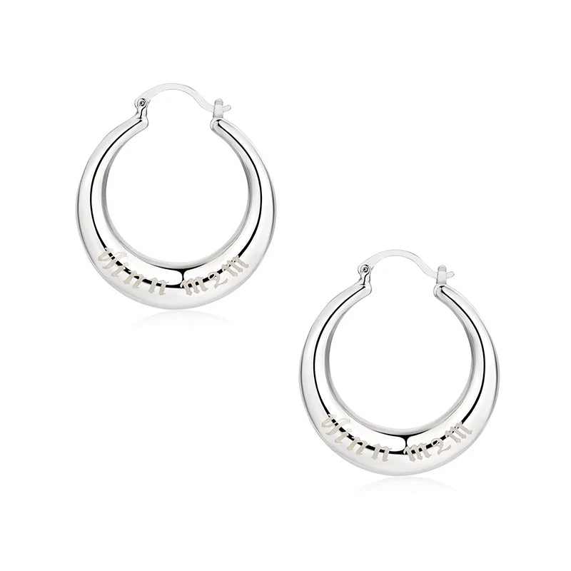 Vintage M2M Circle Letter Earrings