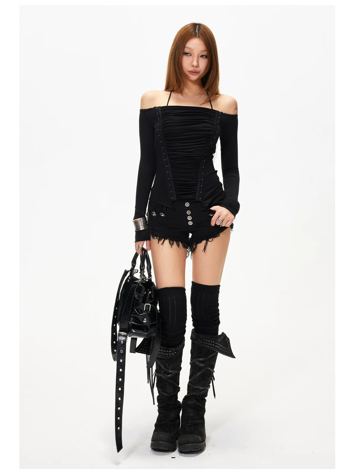 Off Shoulder Ruched Top