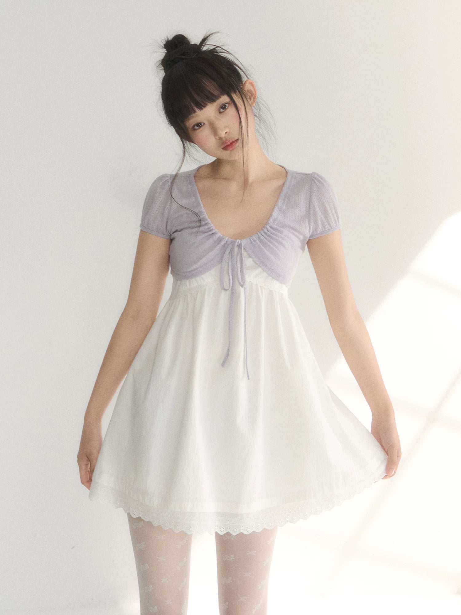 Drawstring A-Line Dress Set