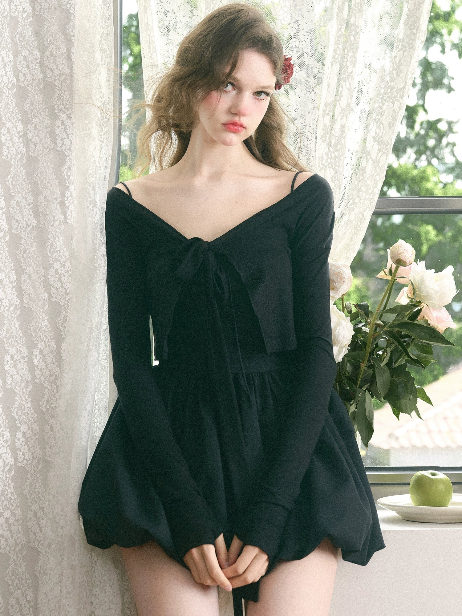 French Bow Knit Cardigan