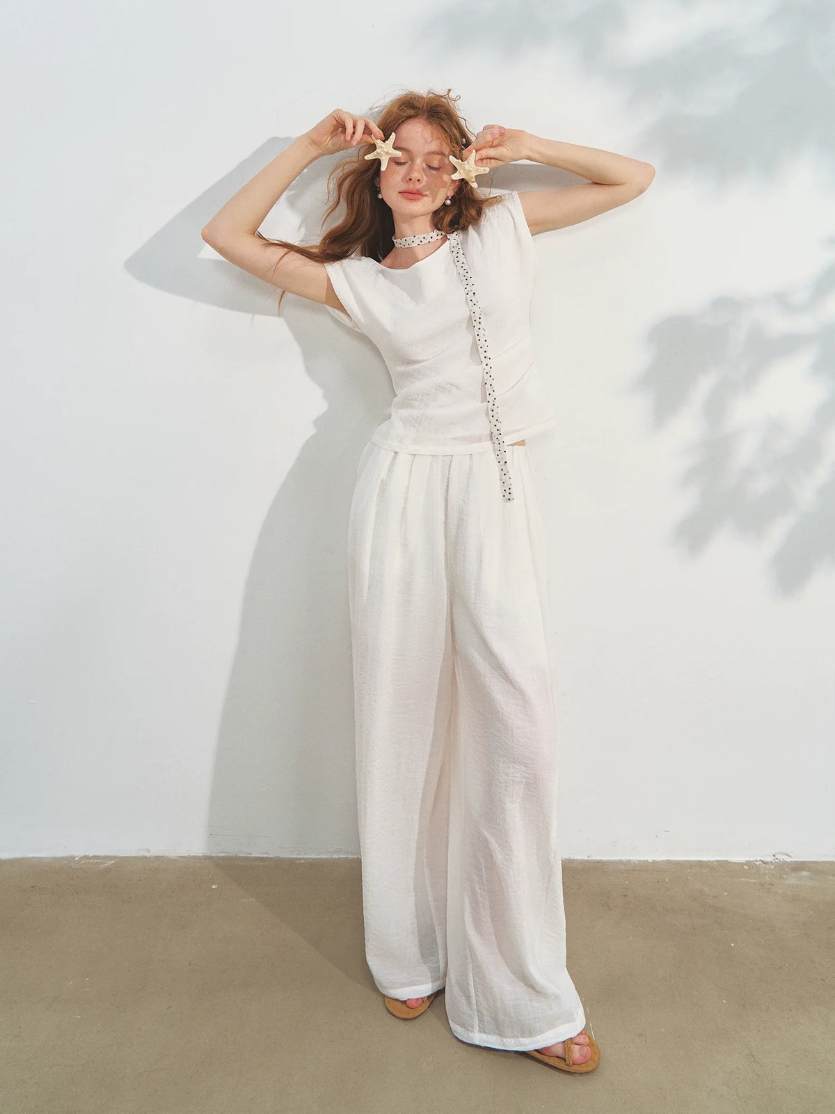 Draped Lazy Asymmetric Shoulder Convertible Top Set