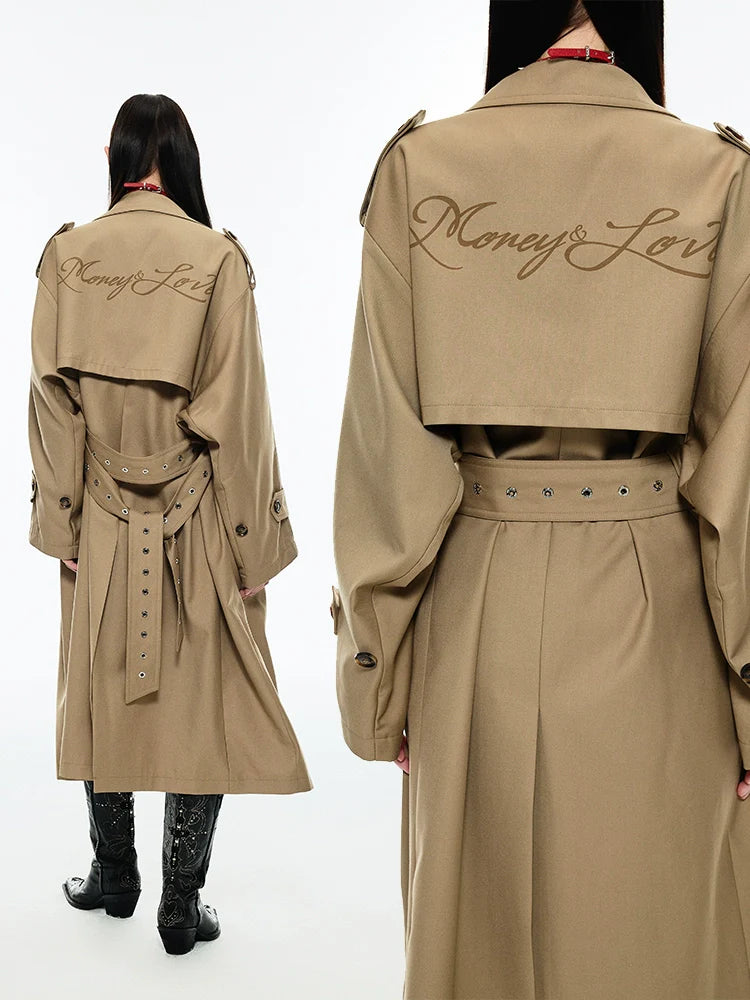 Khaki Double-Breasted Coat