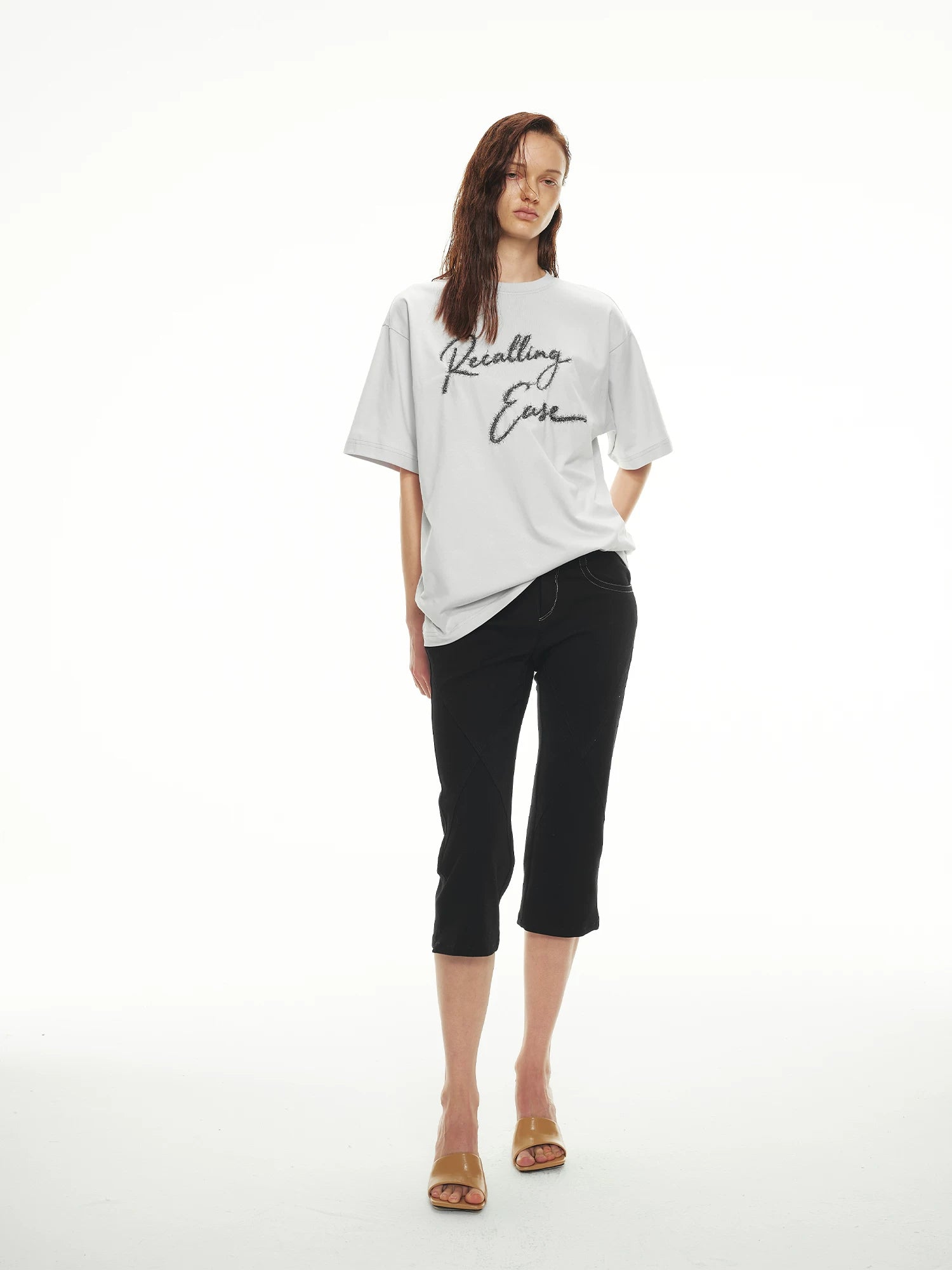 French Black Cropped Pants