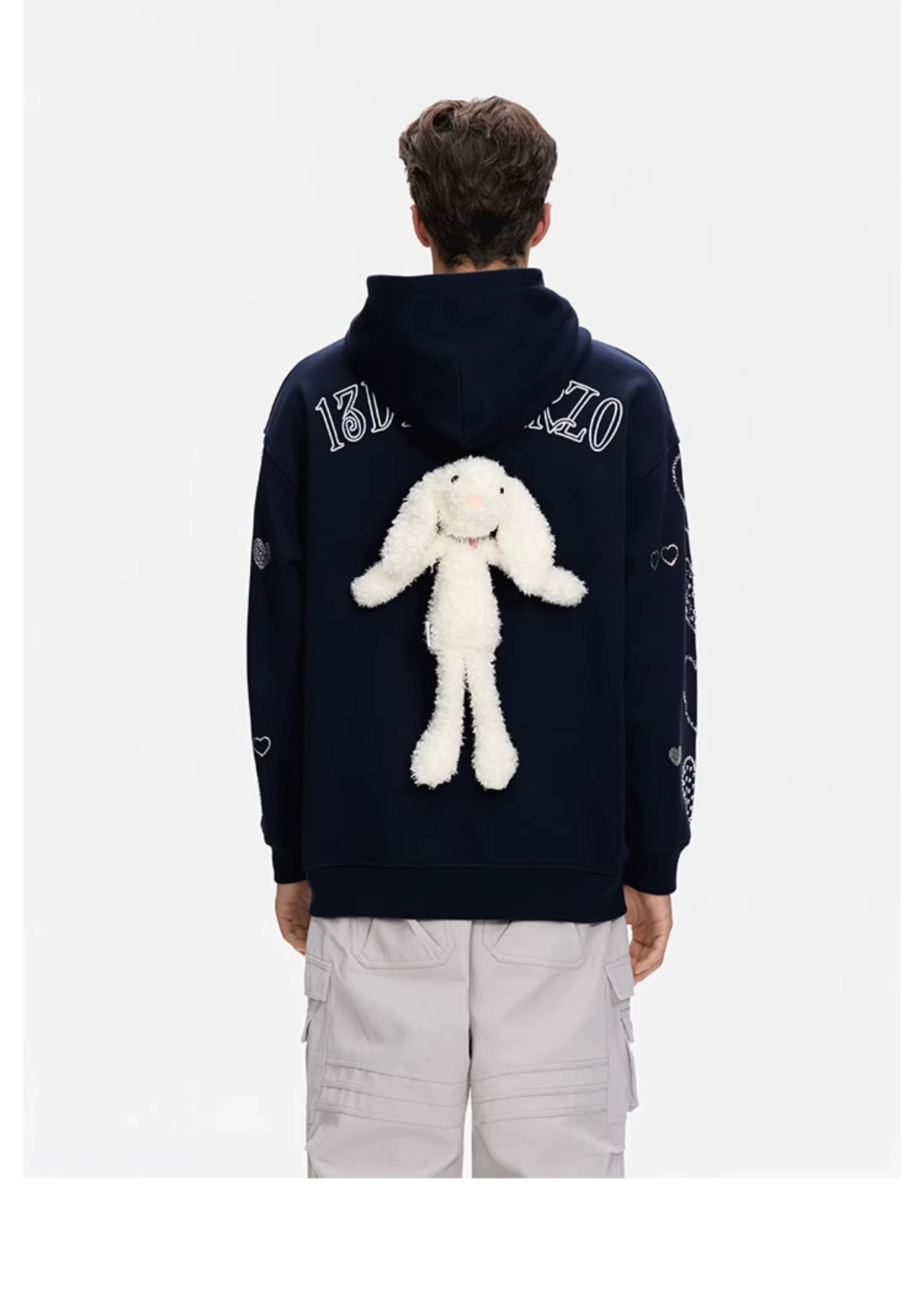Doozoo Rhinestone Heart Hoodie