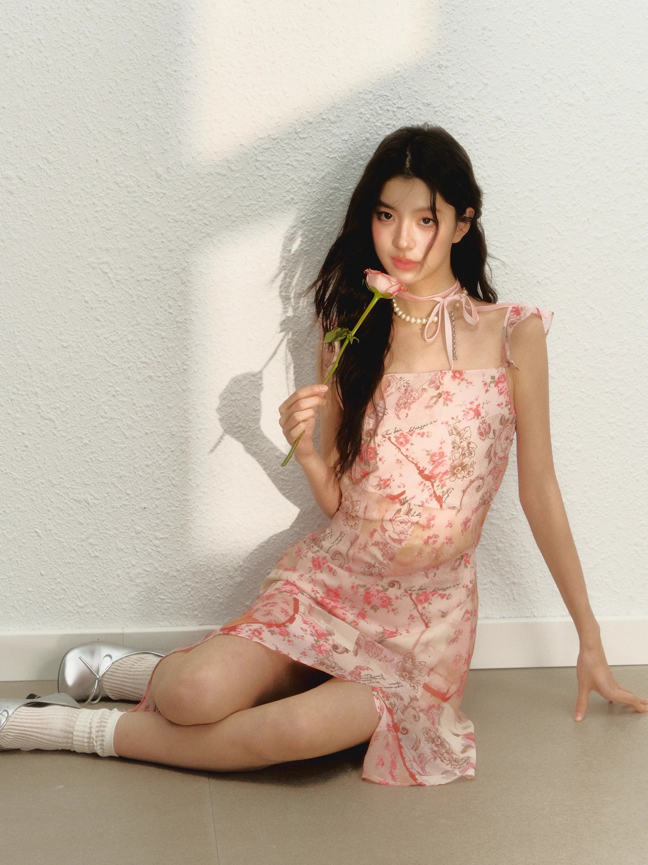 Floral Spaghetti Strap Dress
