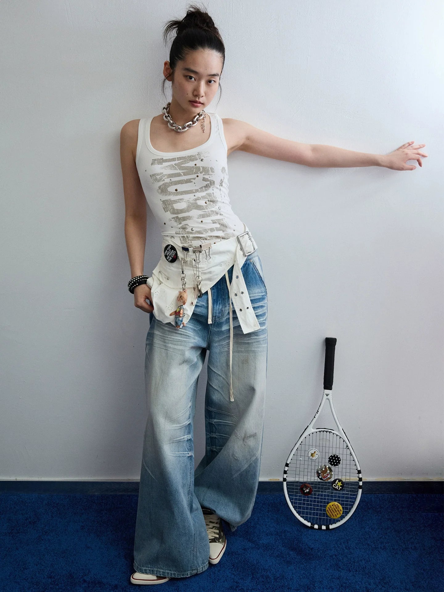 Hot-Stamped Gold & Silver Letter Printed Vest