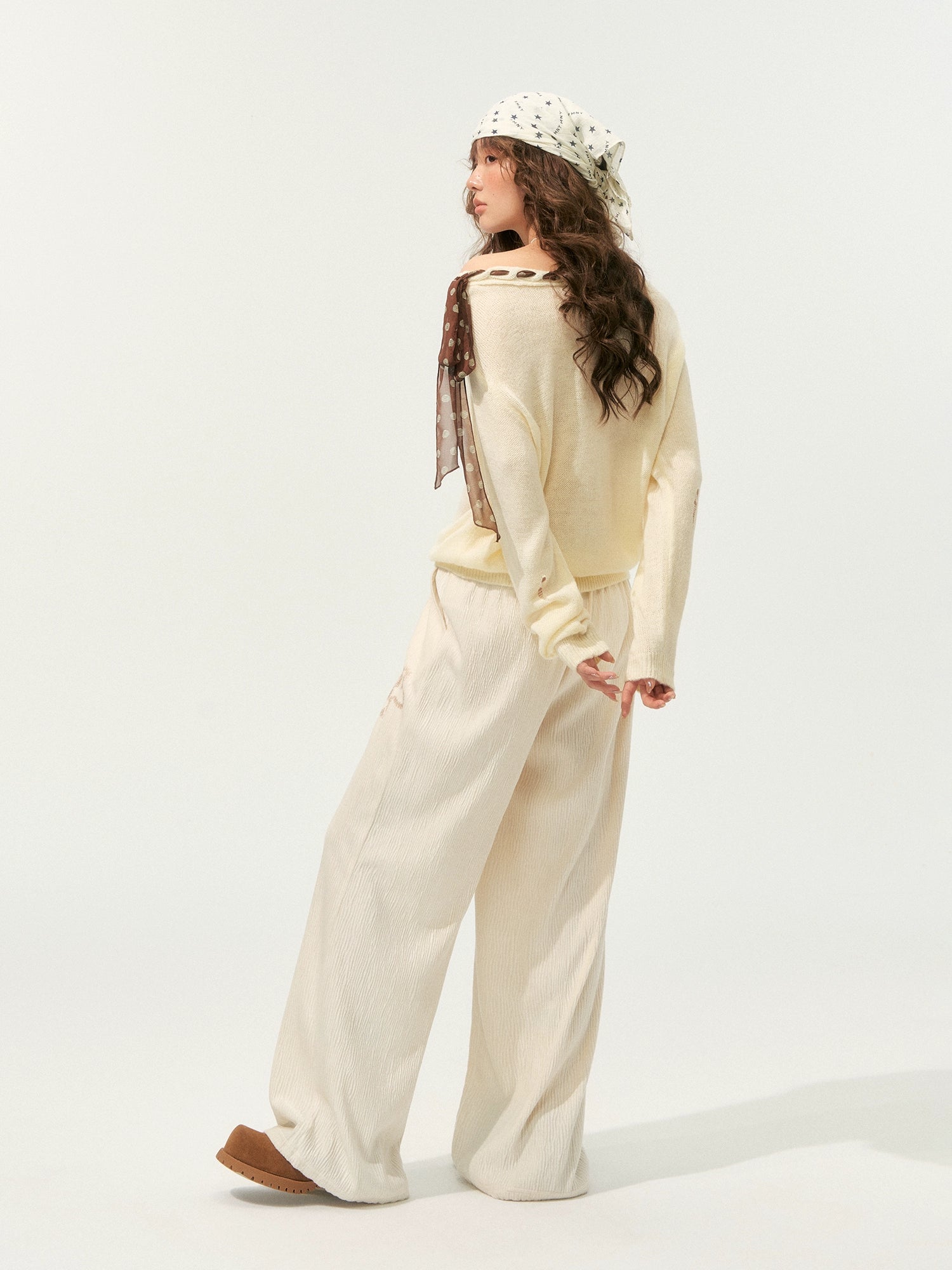 Floral Pleated Drawstring Pants