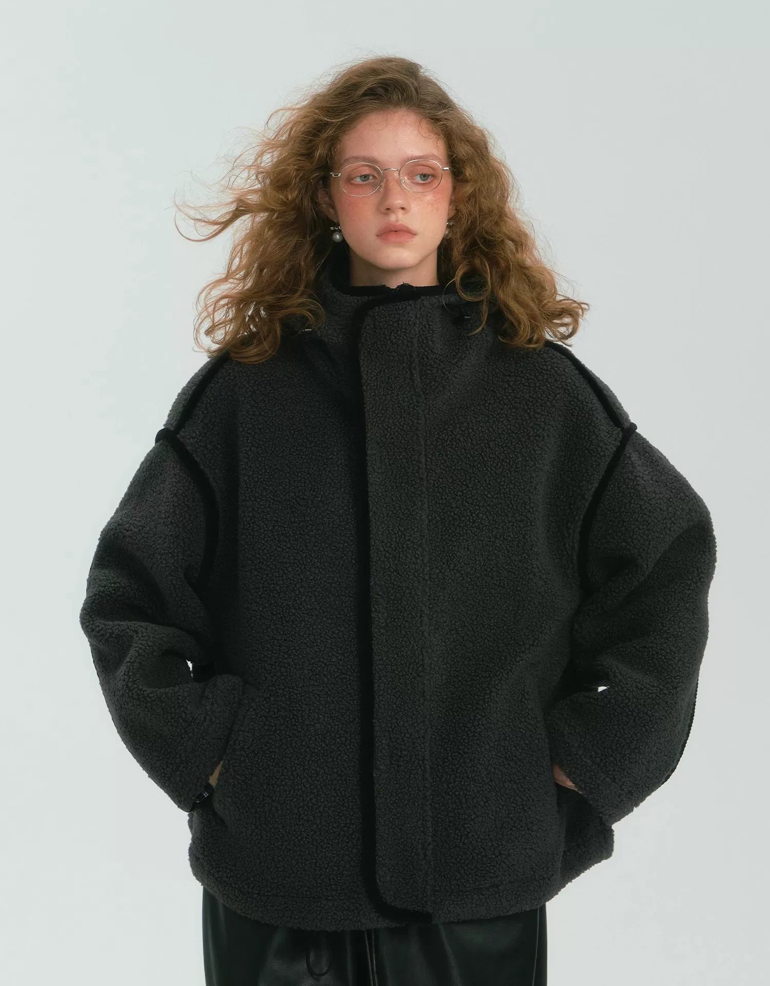 Colorblock Piped Fleece Jacket