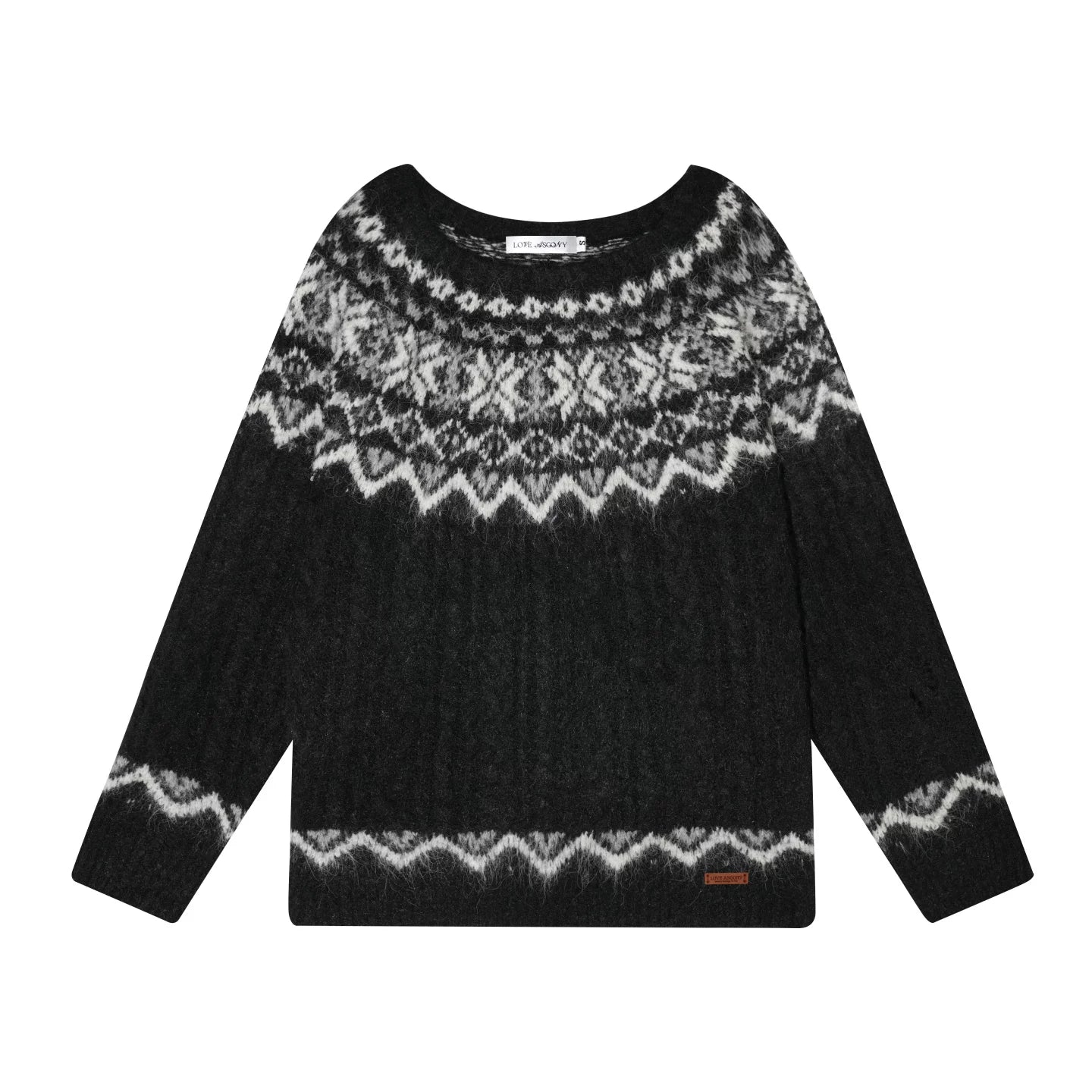 Fair Isle Cable Knit Sweater