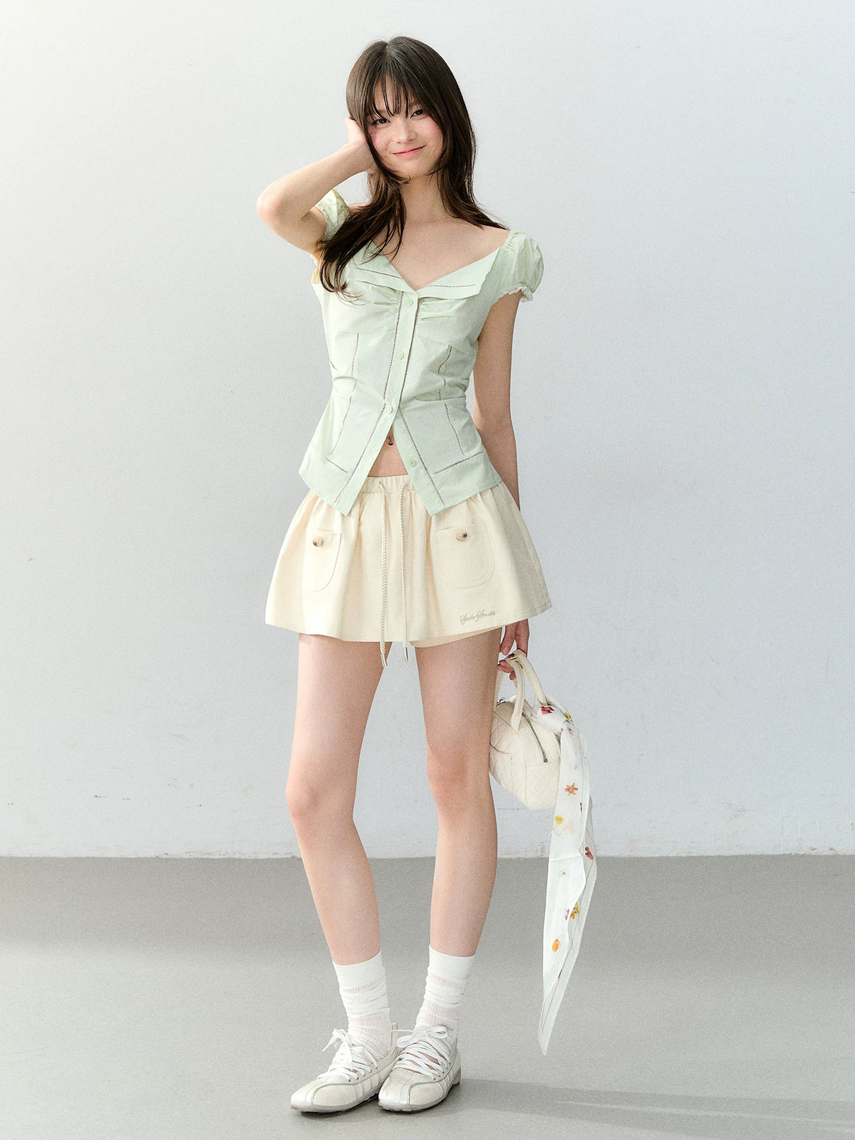 Polka Dot Tie Blouse