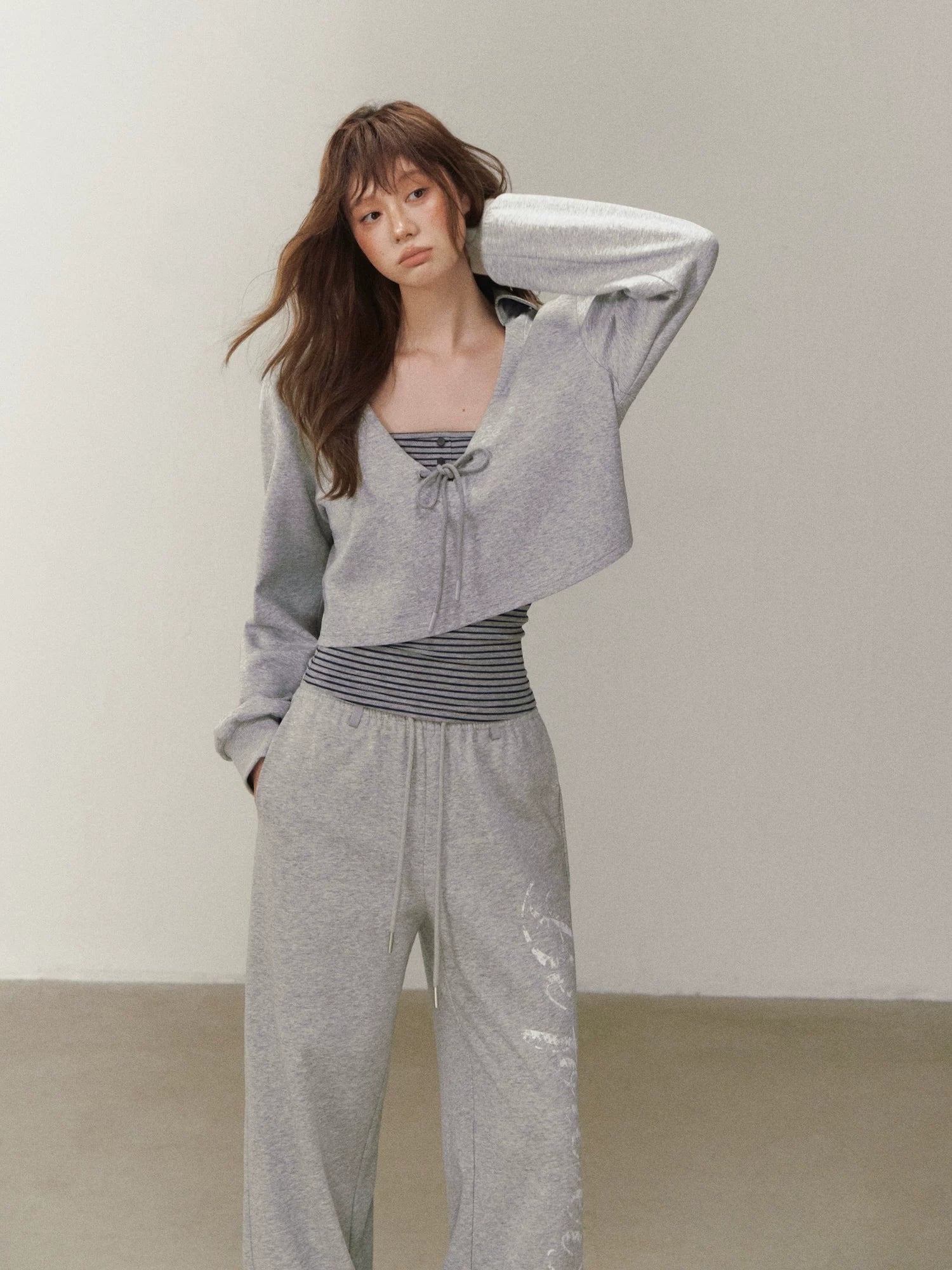 Letter Print Wide Leg Pants