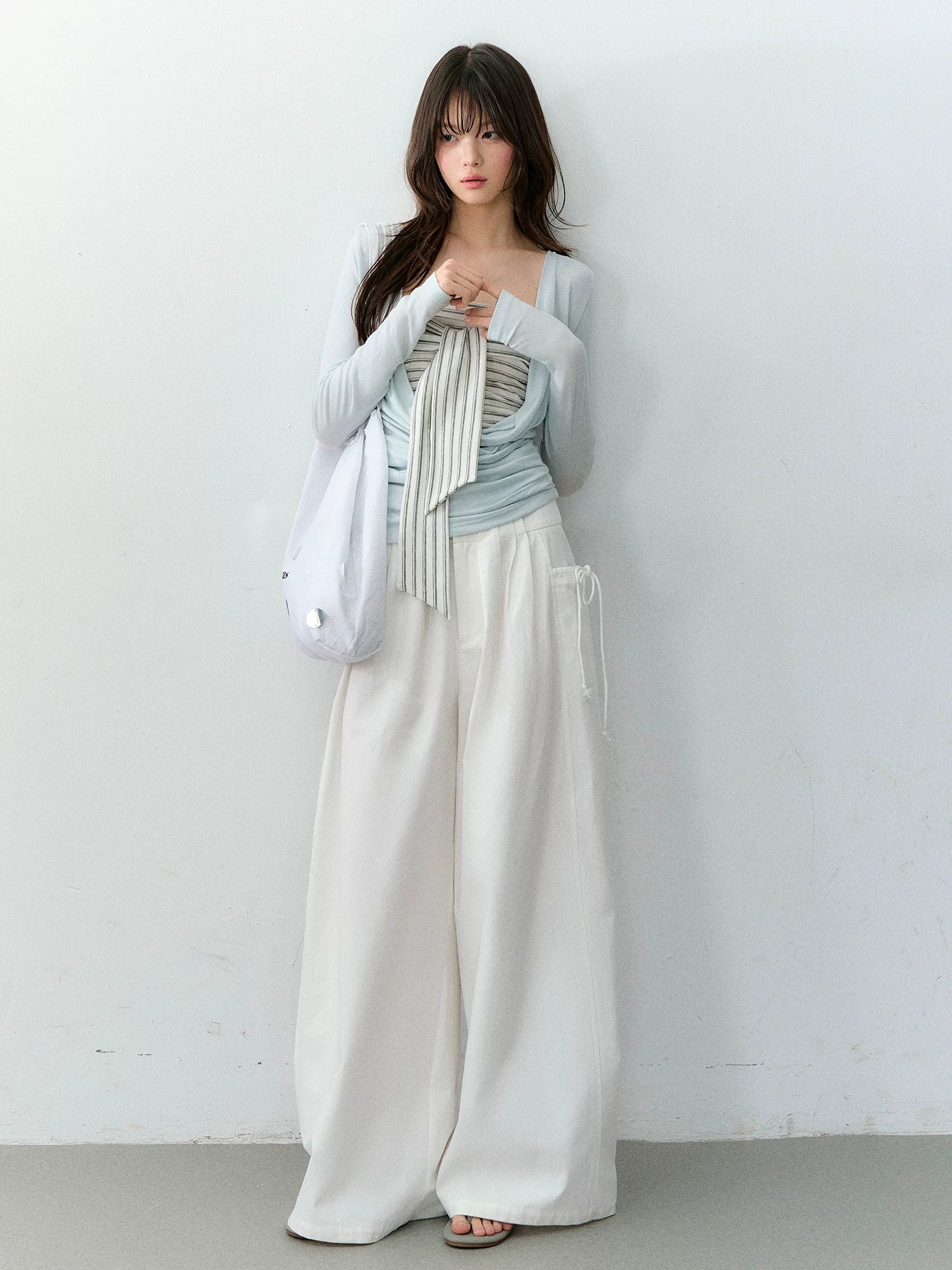 Double-Waist Oversized Wide Leg Pants