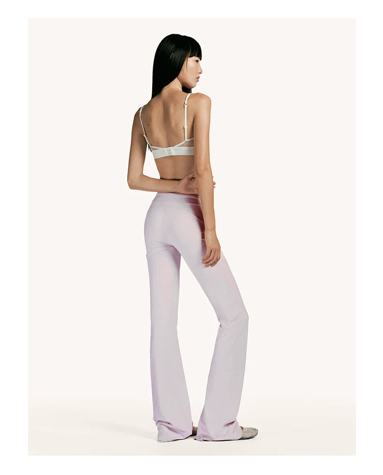 Quick-Dry Lace-Trim Stretch Pants