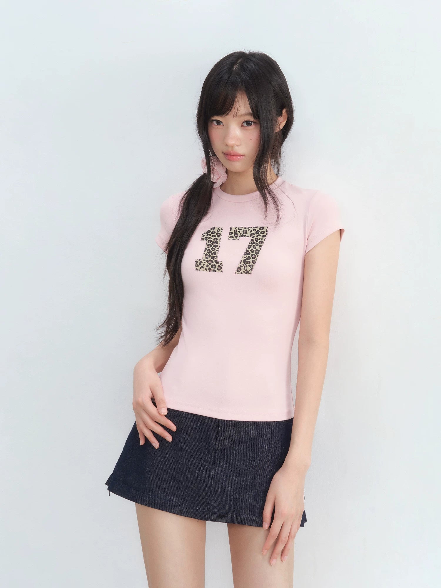 Pink Leopard Print Tee
