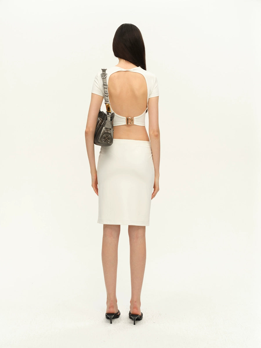 Backless D-Buckle Two-Piece Set