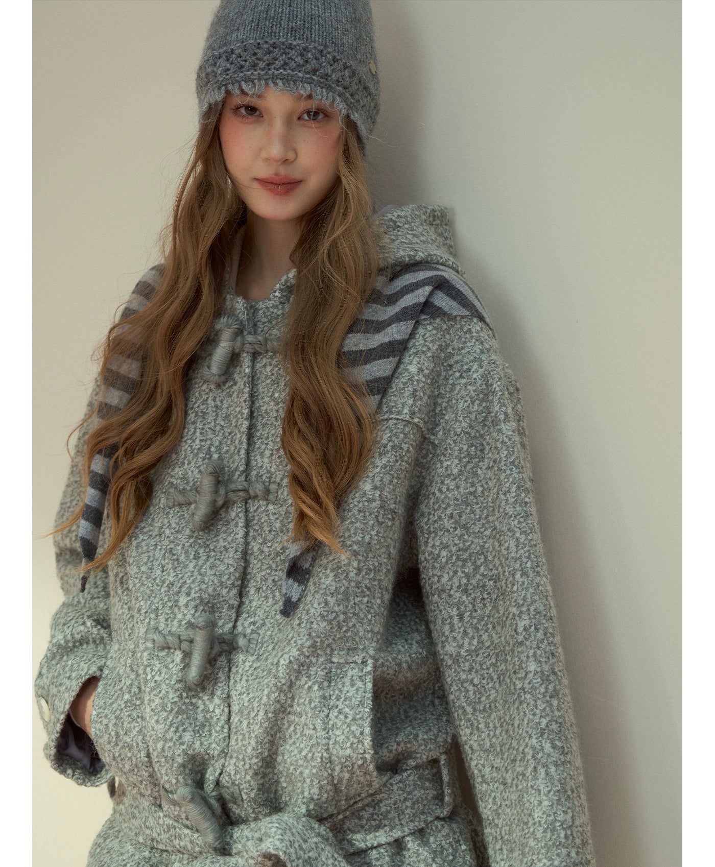 Gray Wool Duffle Coat