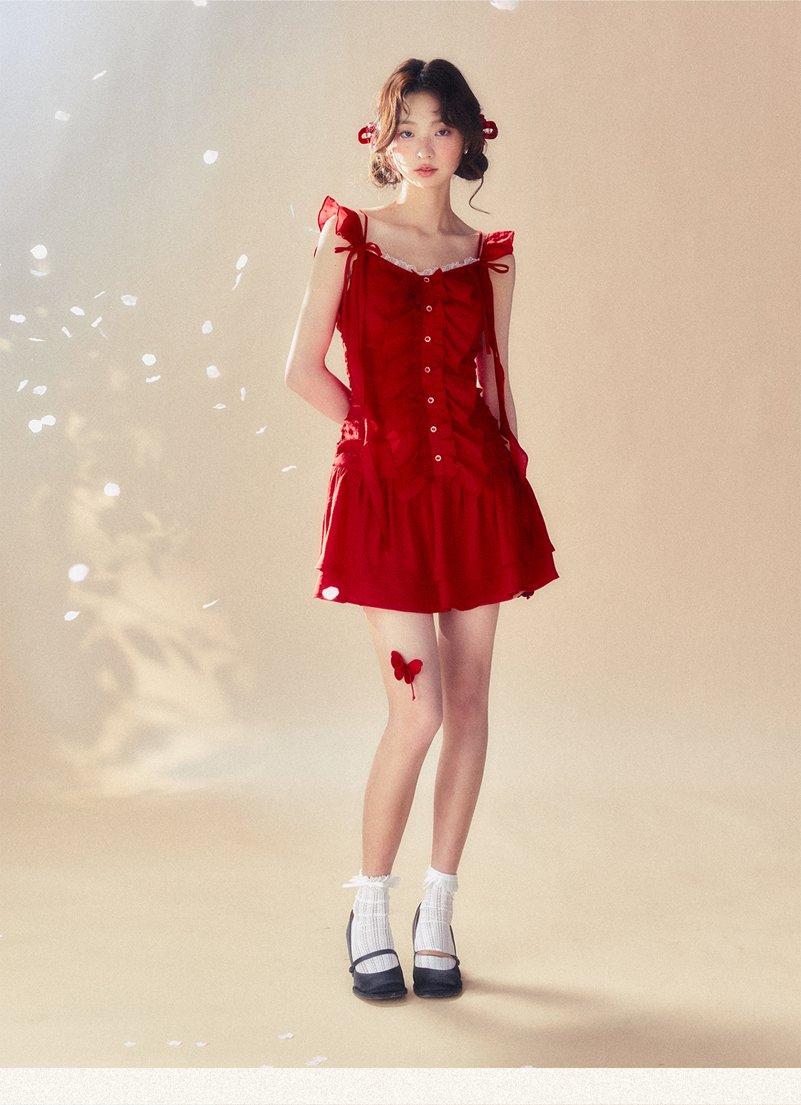 Red Spaghetti Strap Dress