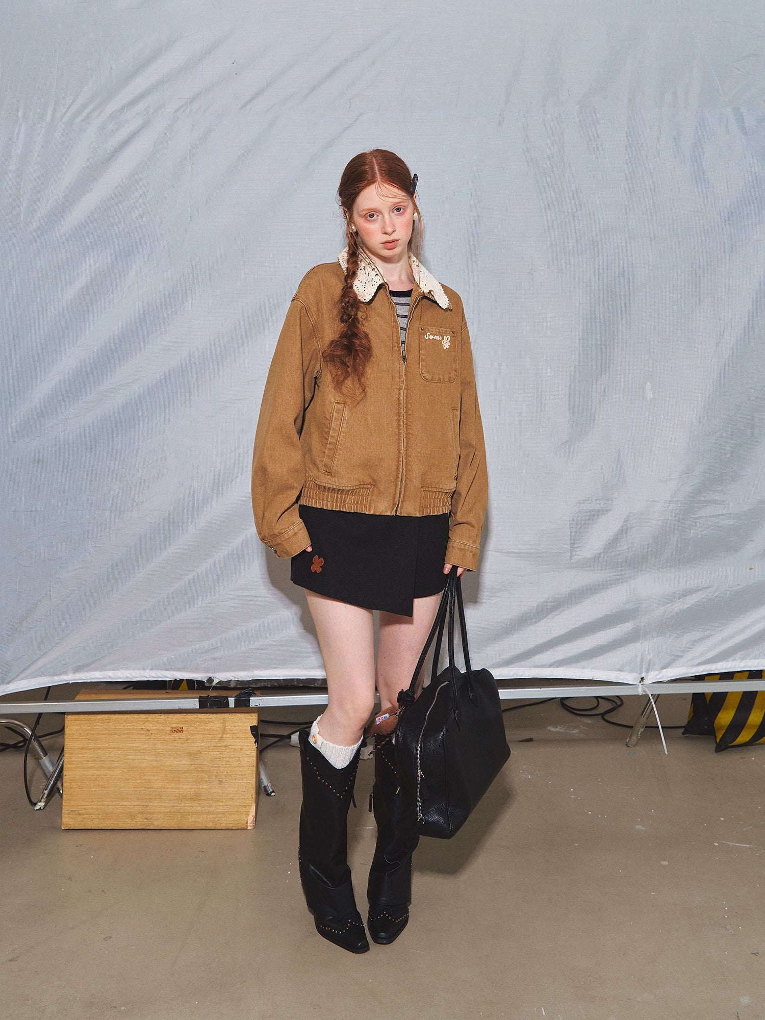 Brown Barn-Style Vintage Jacket