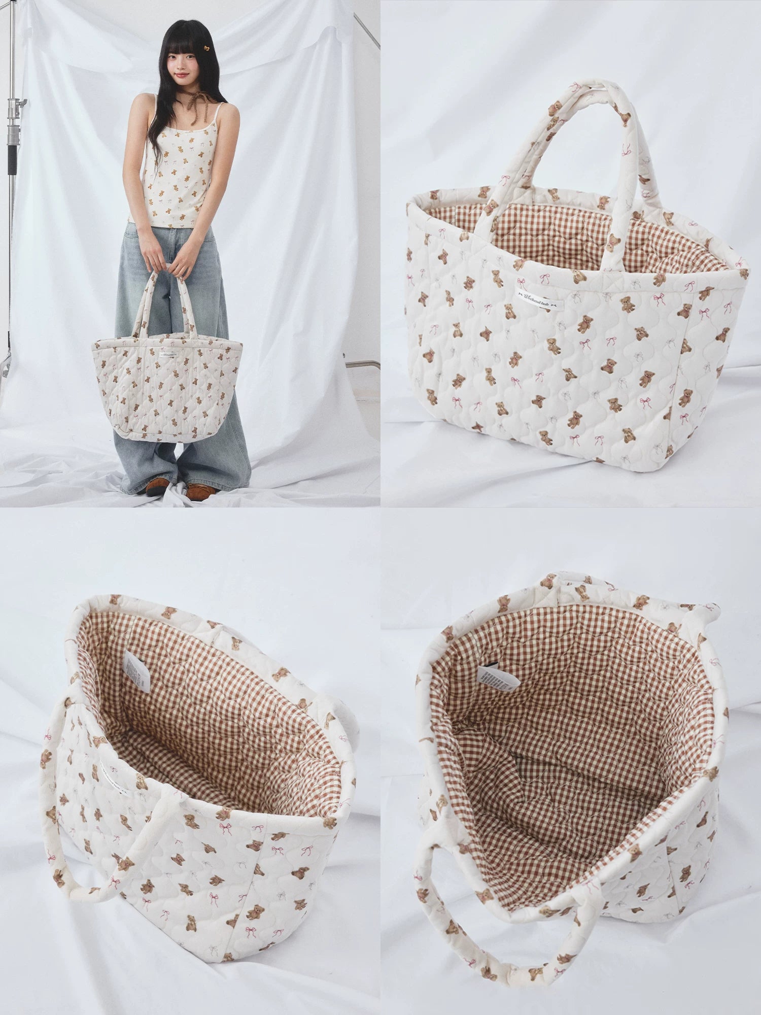 Bear Print Tote Bag