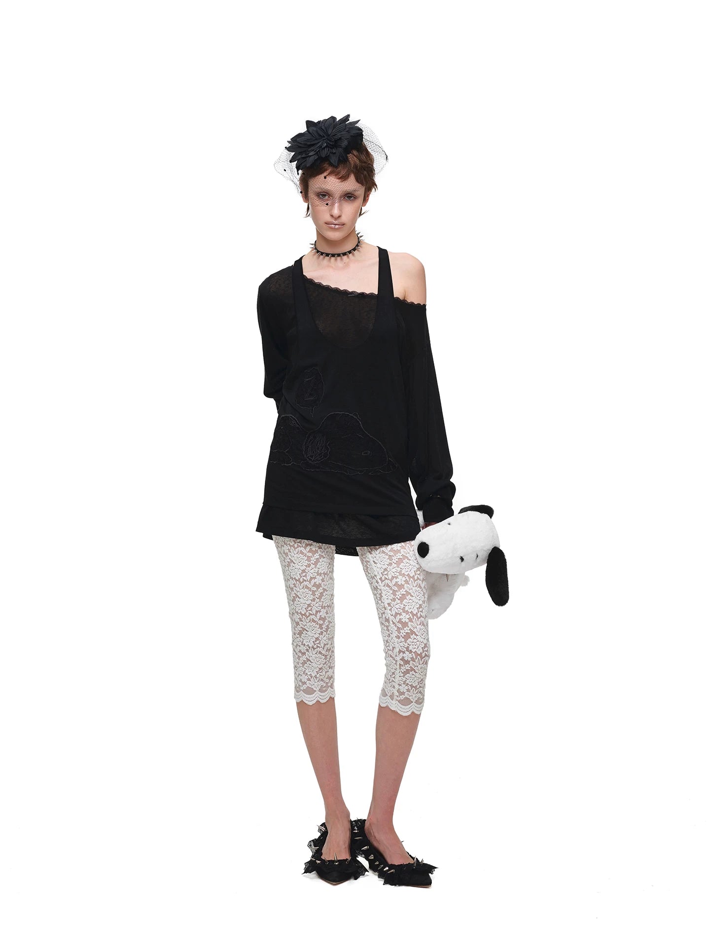Lace Patch Layered Tee
