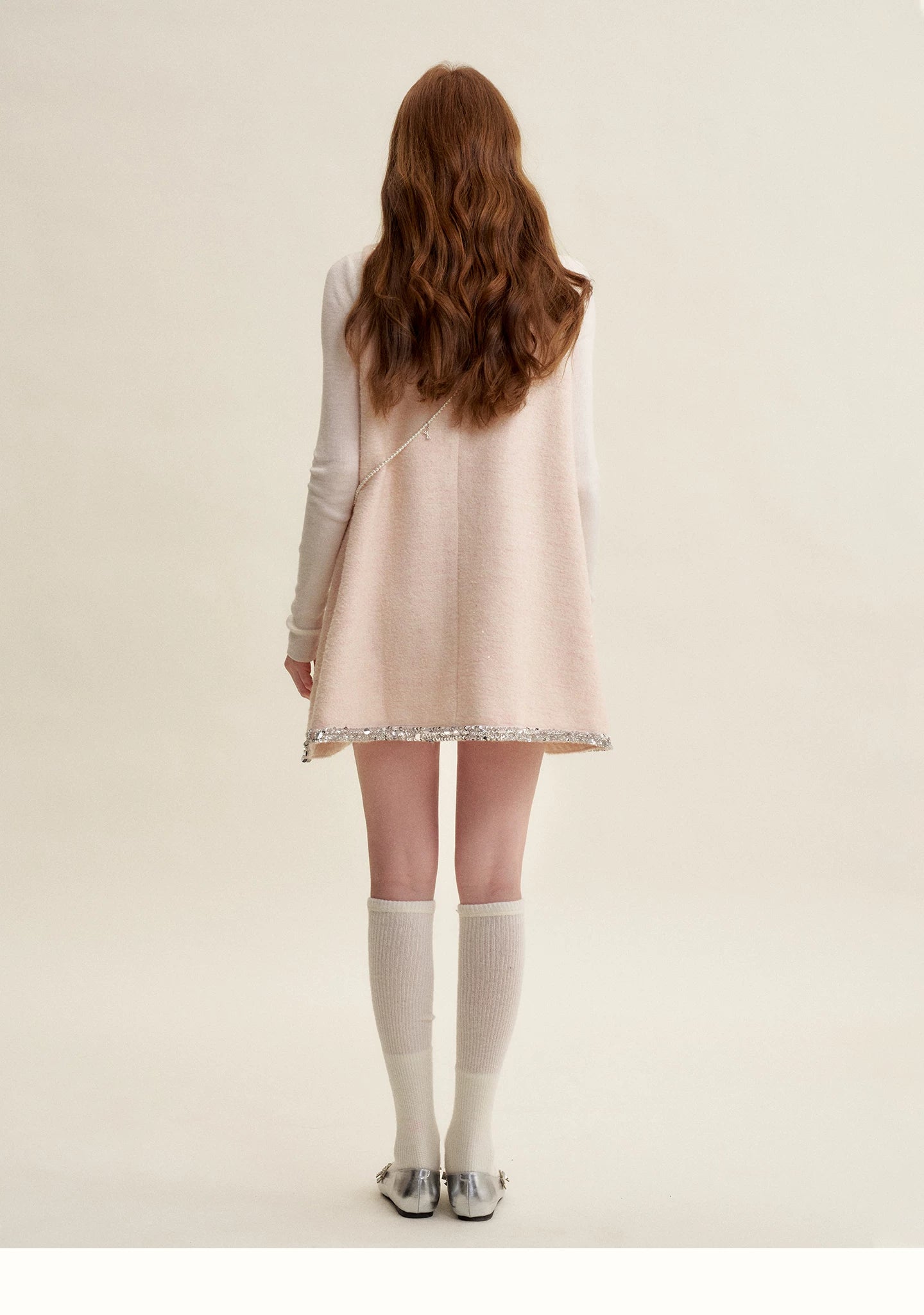 Sequin Tweed Pinafore Dress