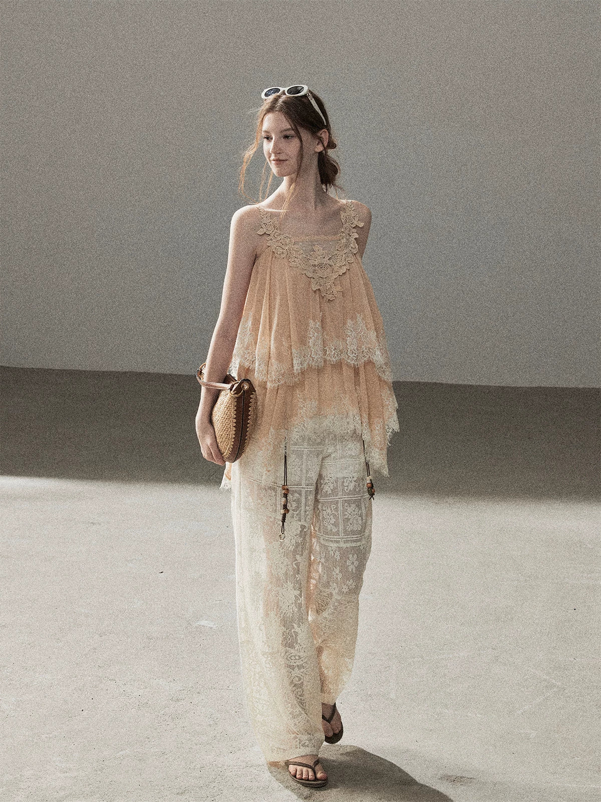 Lace Embroidered Cami Top