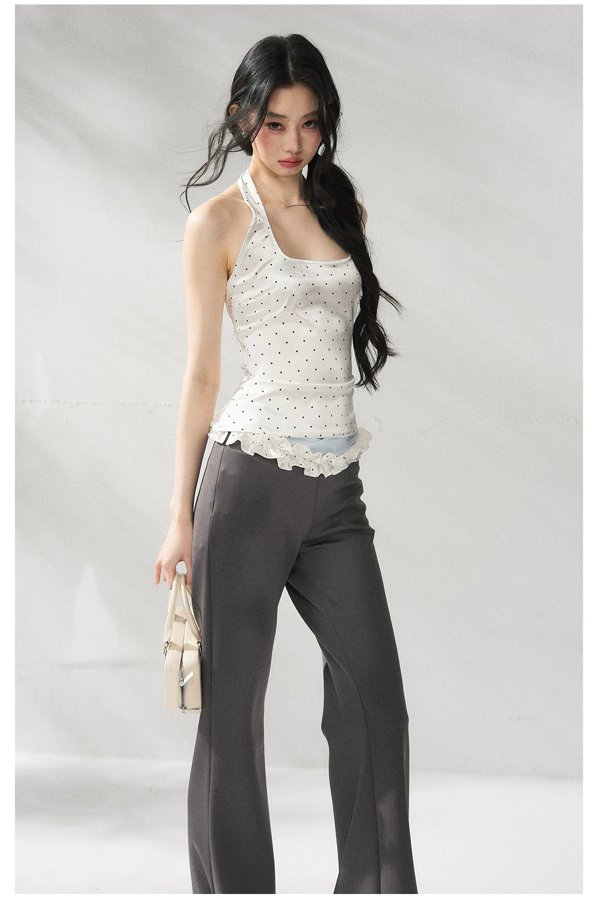 Lace Polka Halter Set