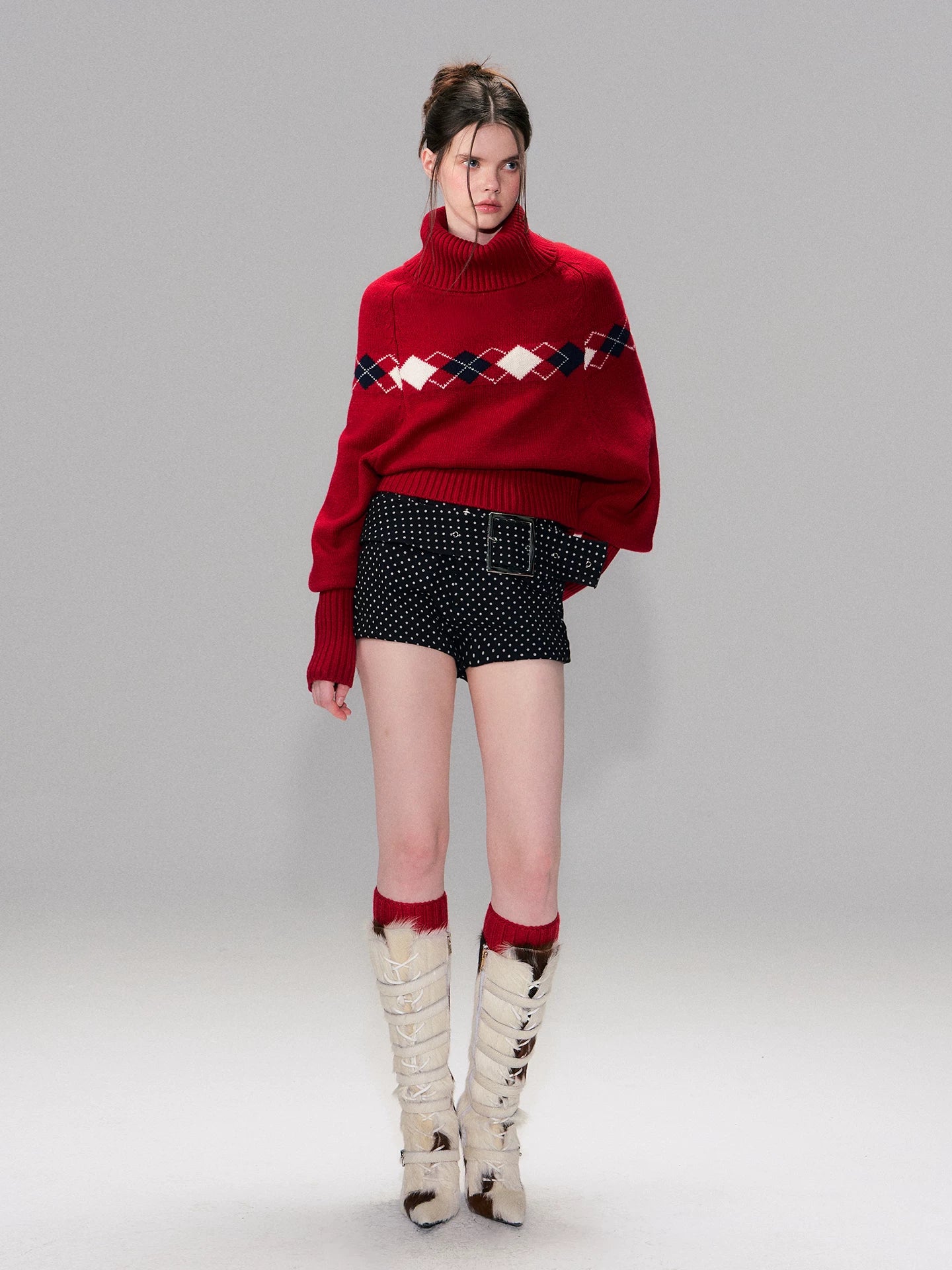 Argyle Wool Knit Sweater