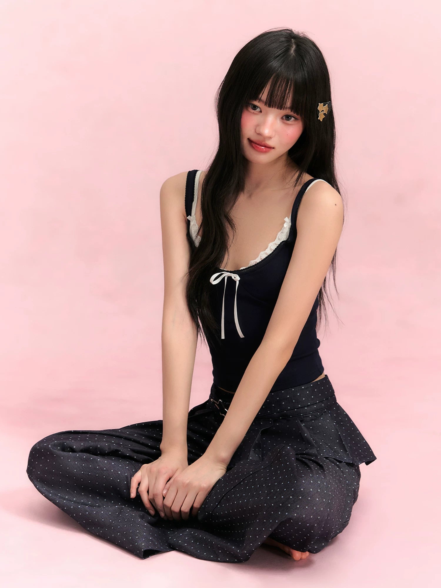 Detachable Panel Wide Pants