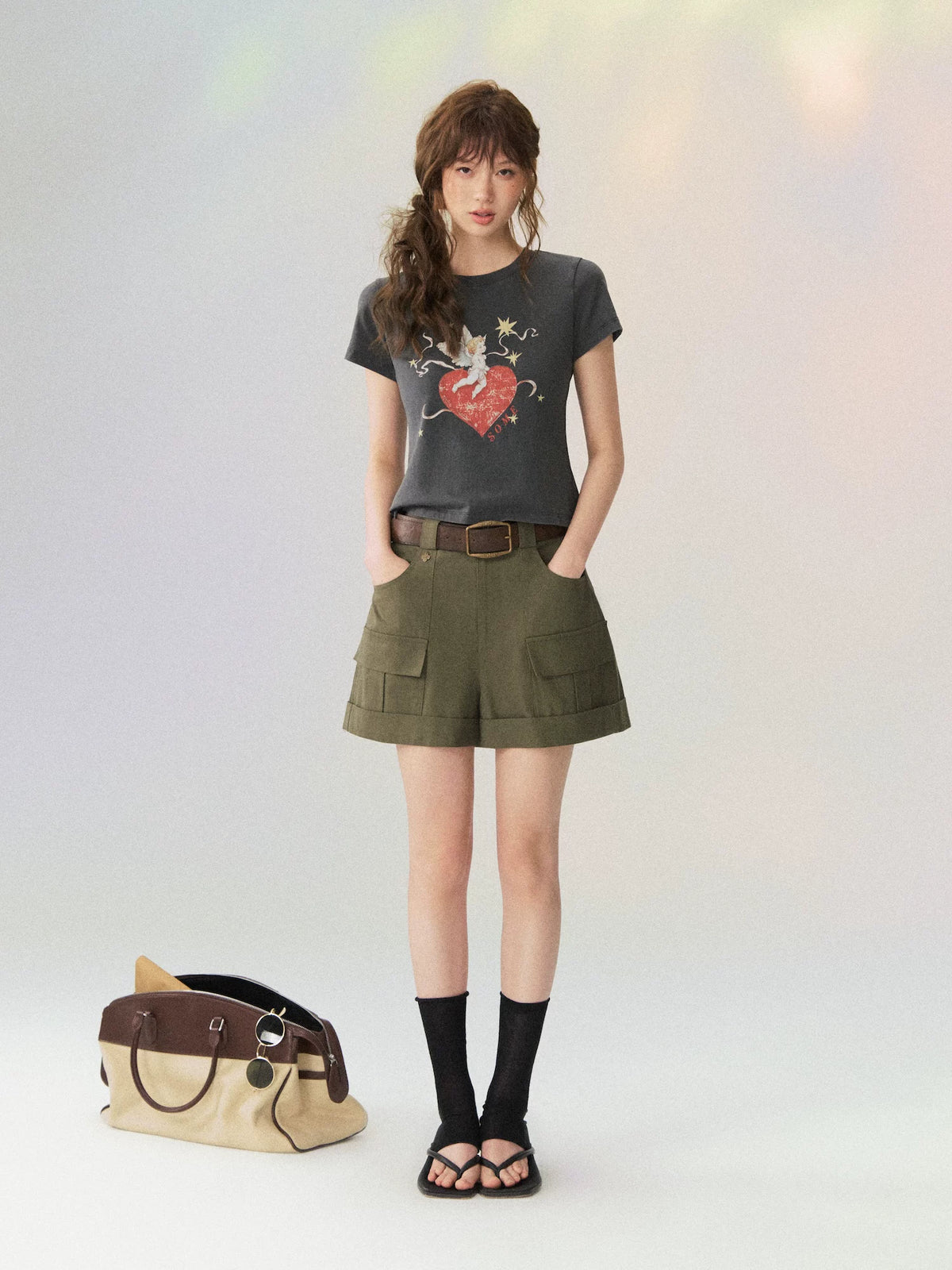 Cupid Heart Printed T-shirt