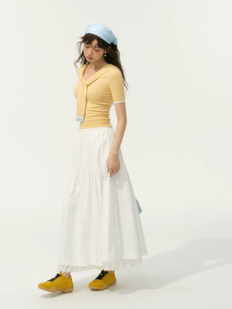 High-Waisted Versatile Double-Layer Skirt