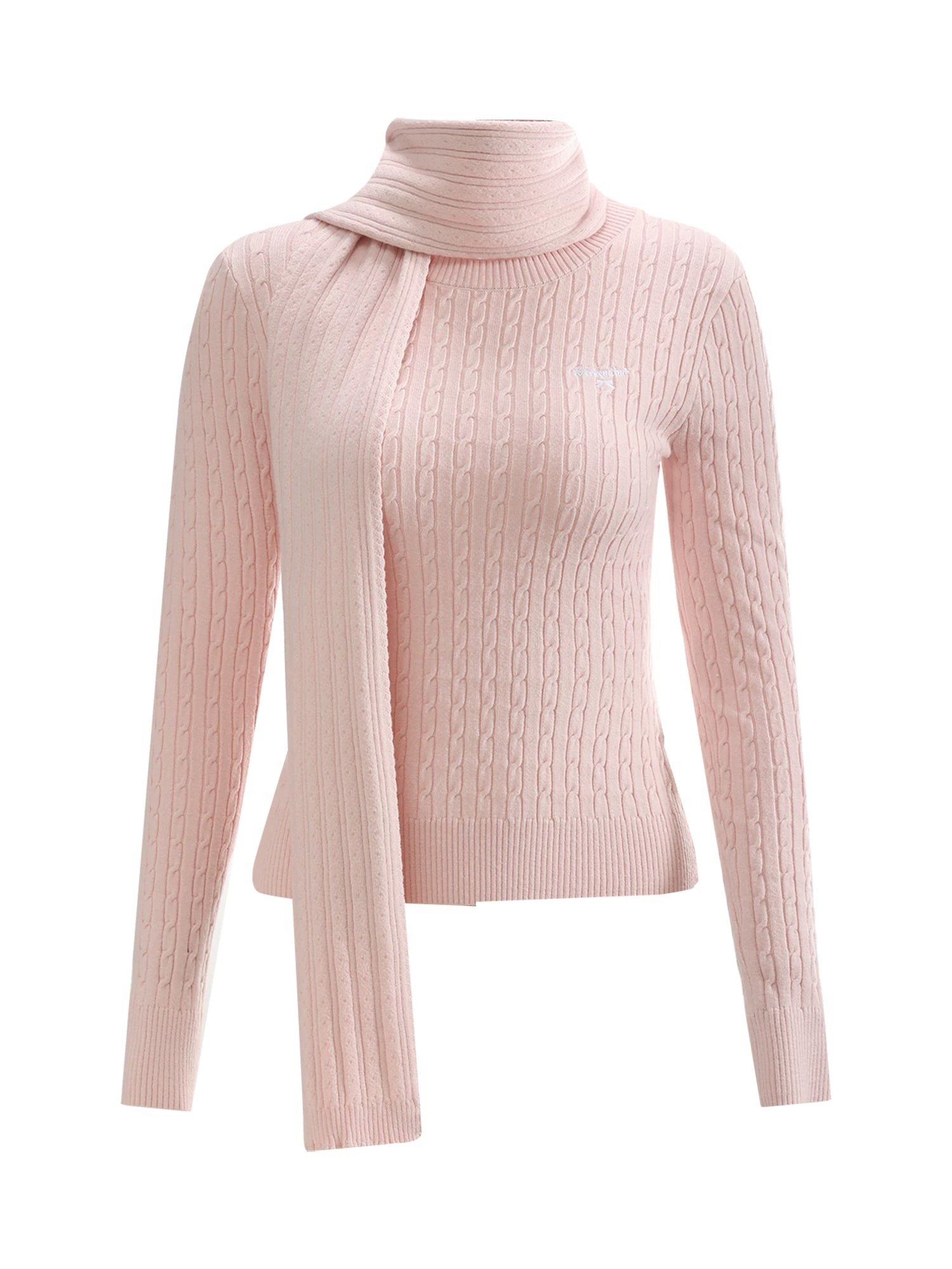 Pink Knit Pullover Sweater