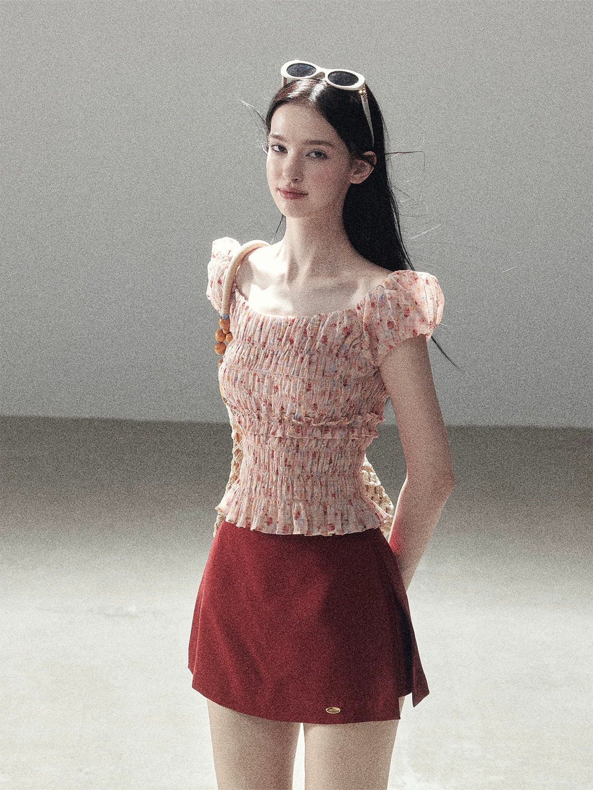 Floral Puff Sleeve Top