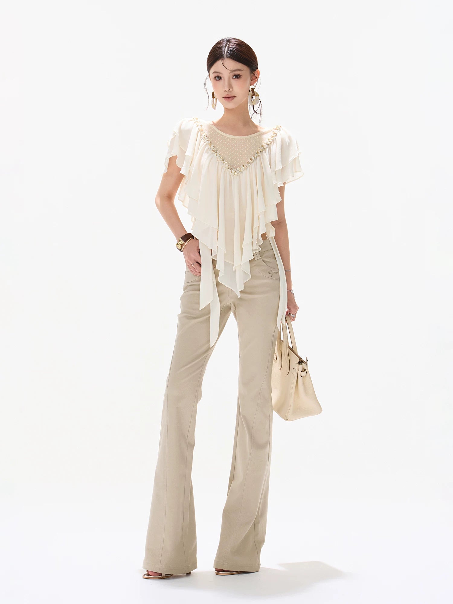 Milk Tea Flare Pants