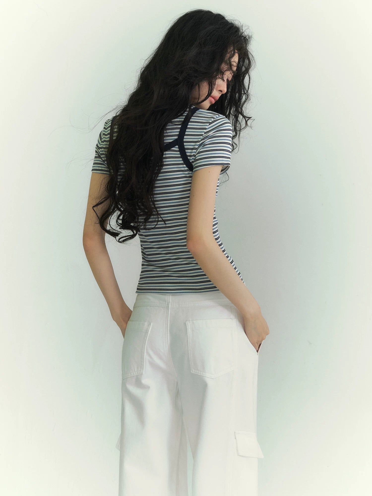 Stripe Tee & Cami Set