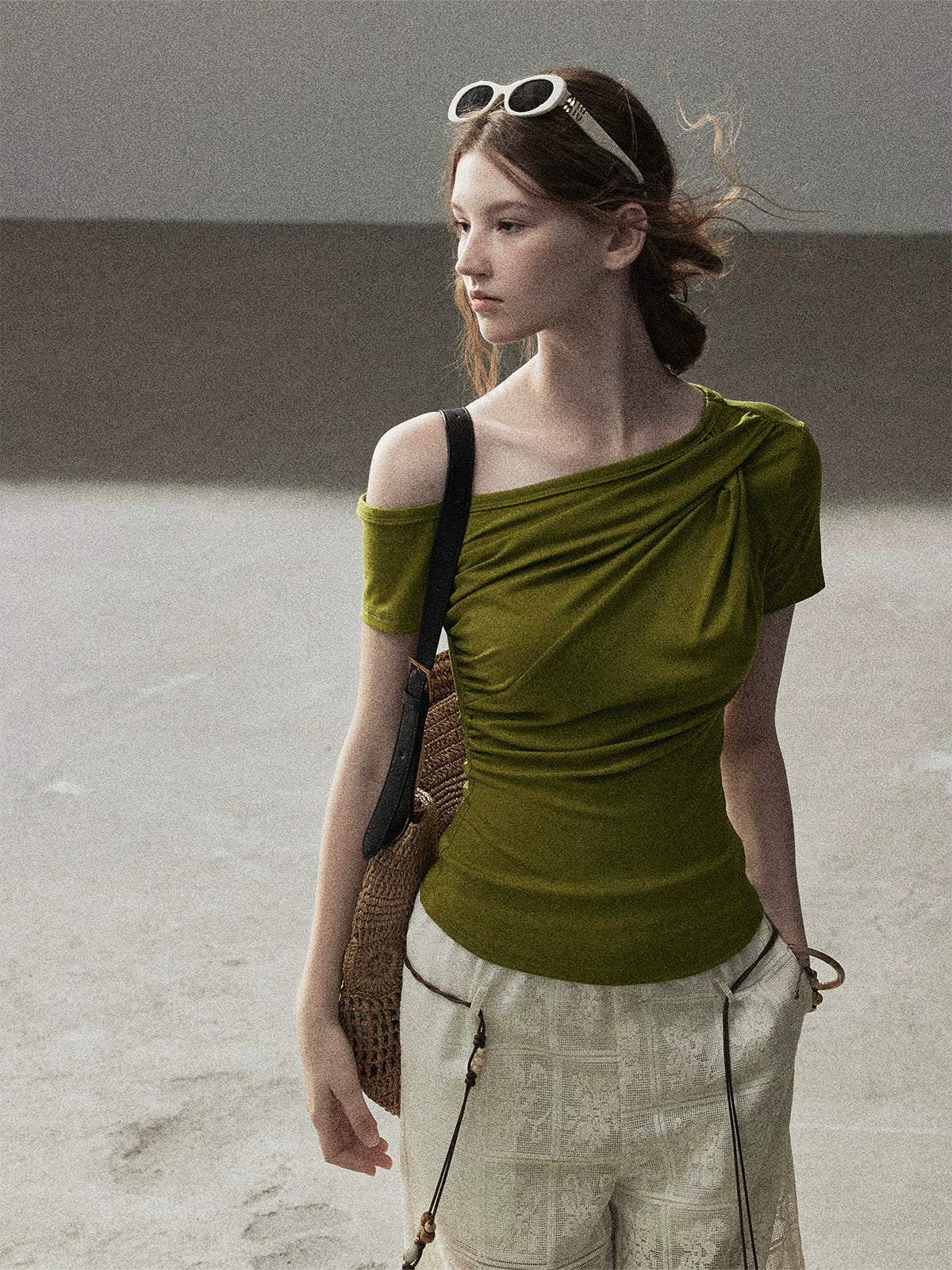 Asymmetric Short Sleeve Top