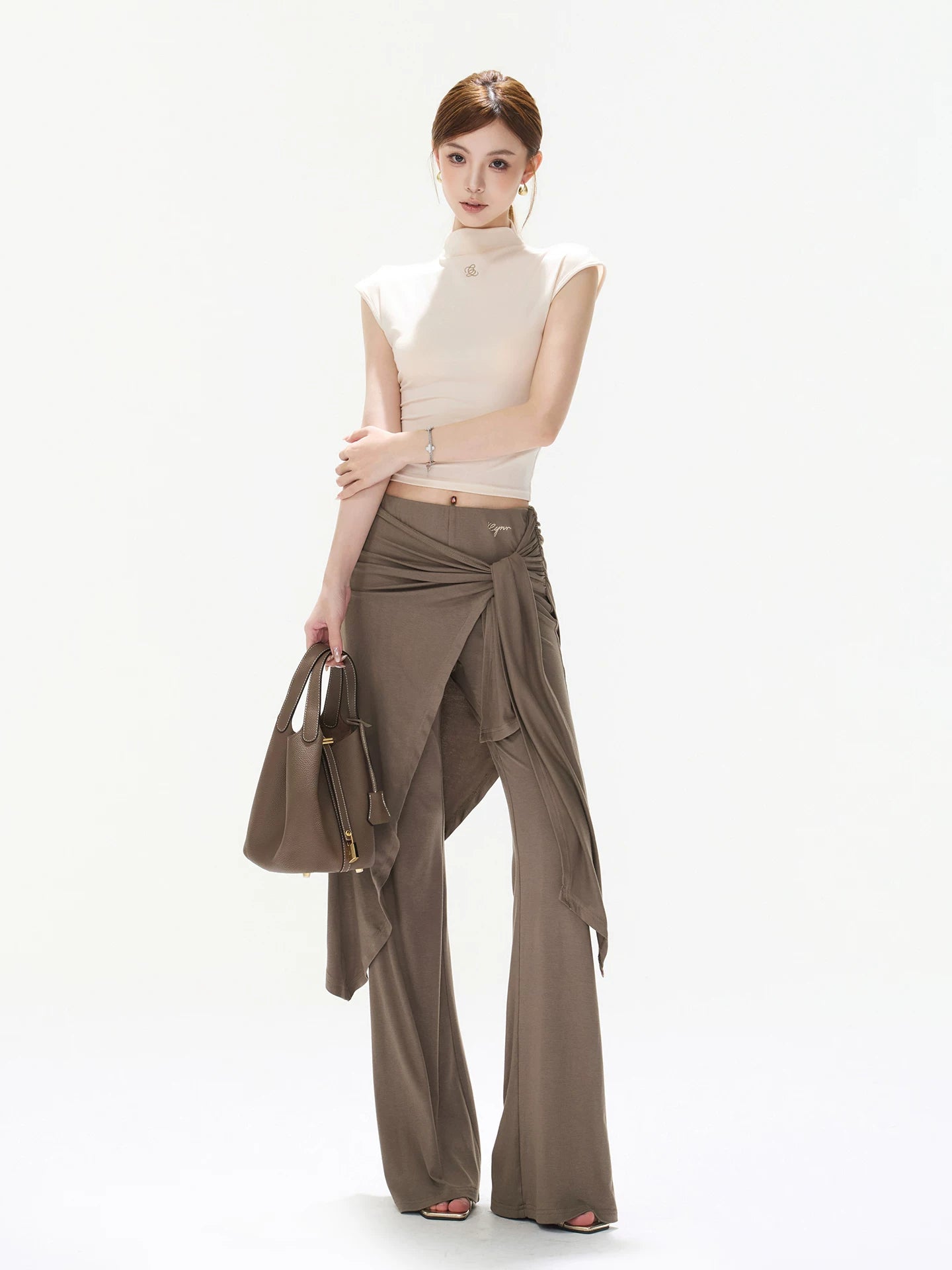 Lace Up Flare Pants