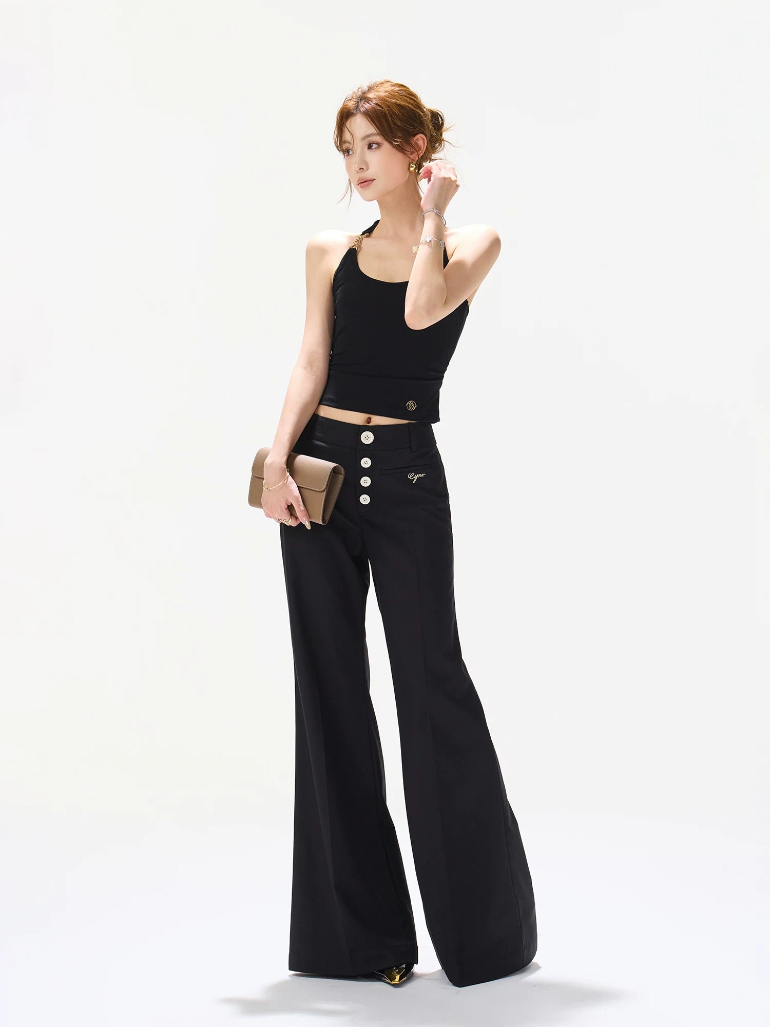 Cool Black Knot Halter Tank Top