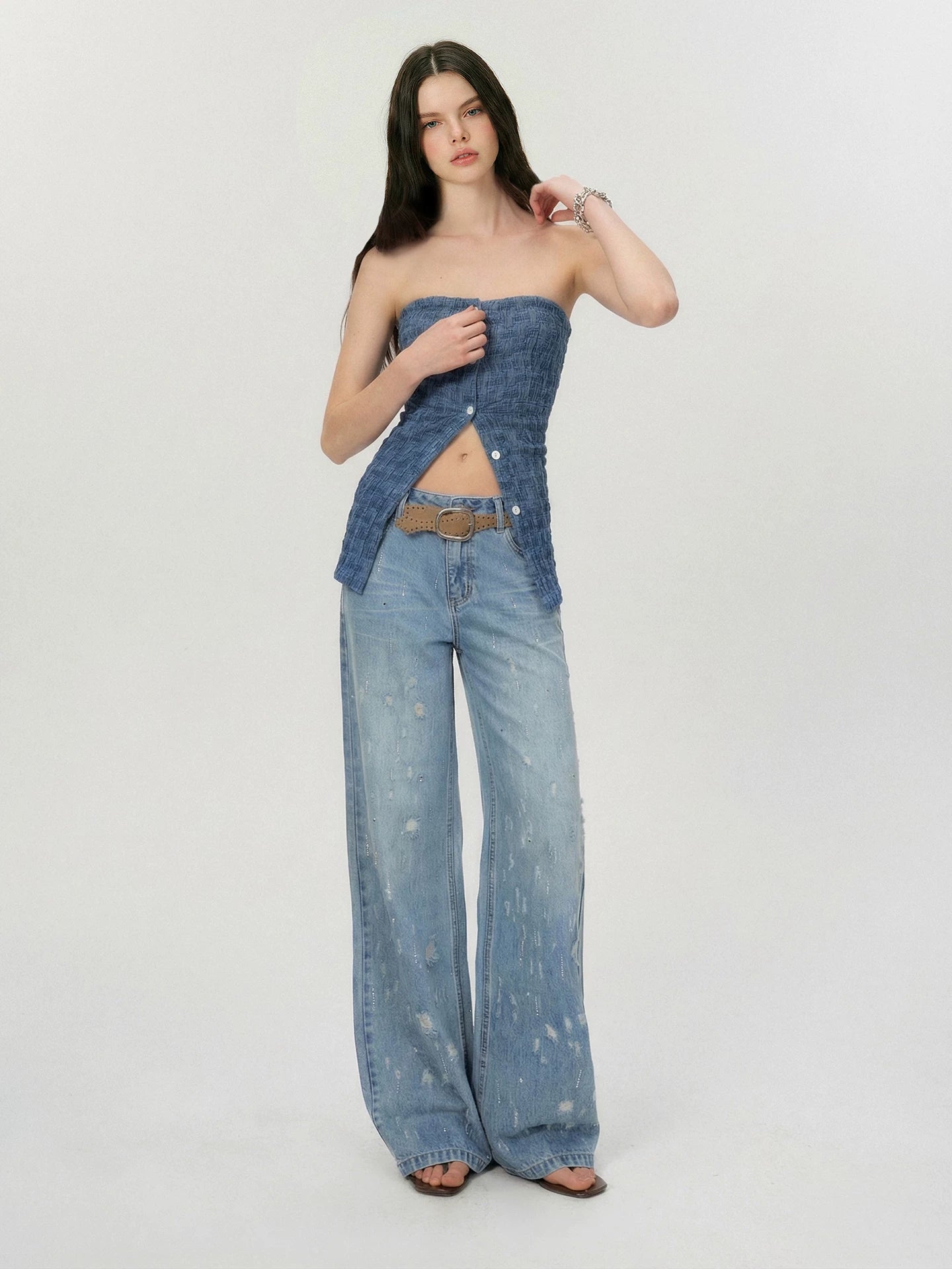 Crystal Distressed Jeans