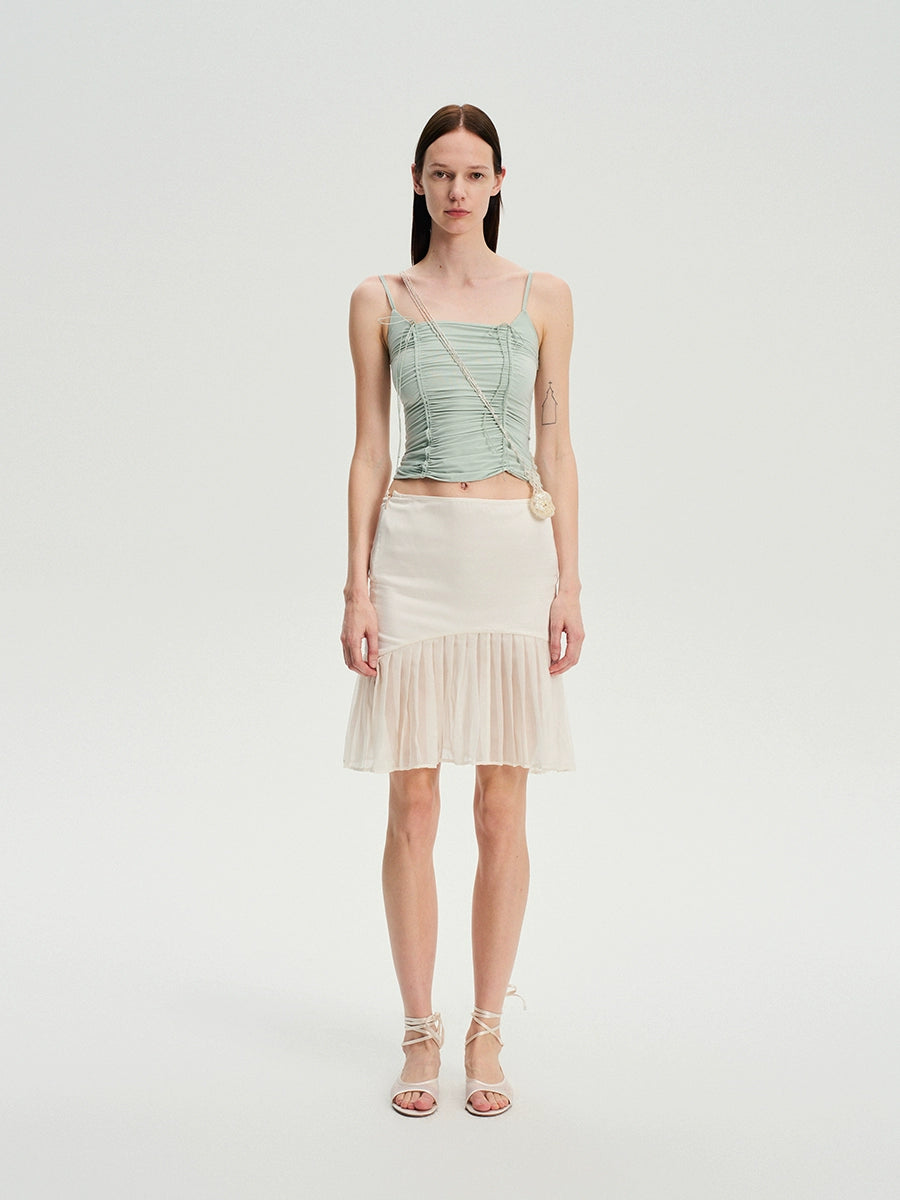 Drawstring Ruched Slim Cami