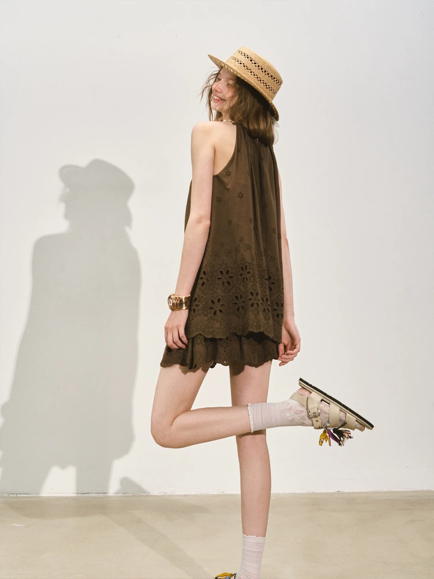 Vacation-Style Sleeveless Top & Skirt Set