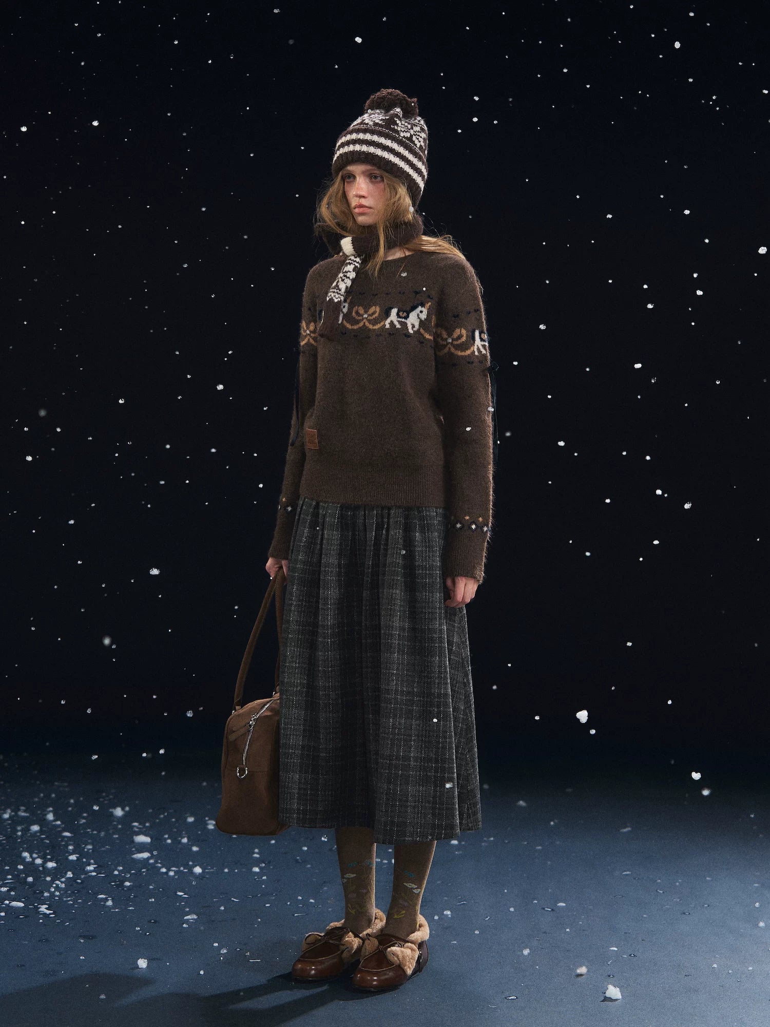 Carousel Jacquard Knit Sweater